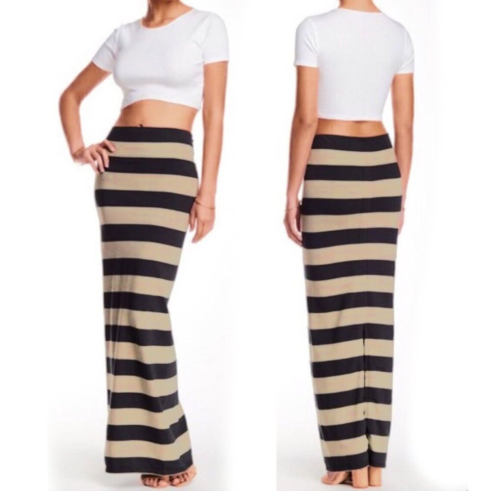 Free People Rugby Stripe Column Maxi Skirt Size XS